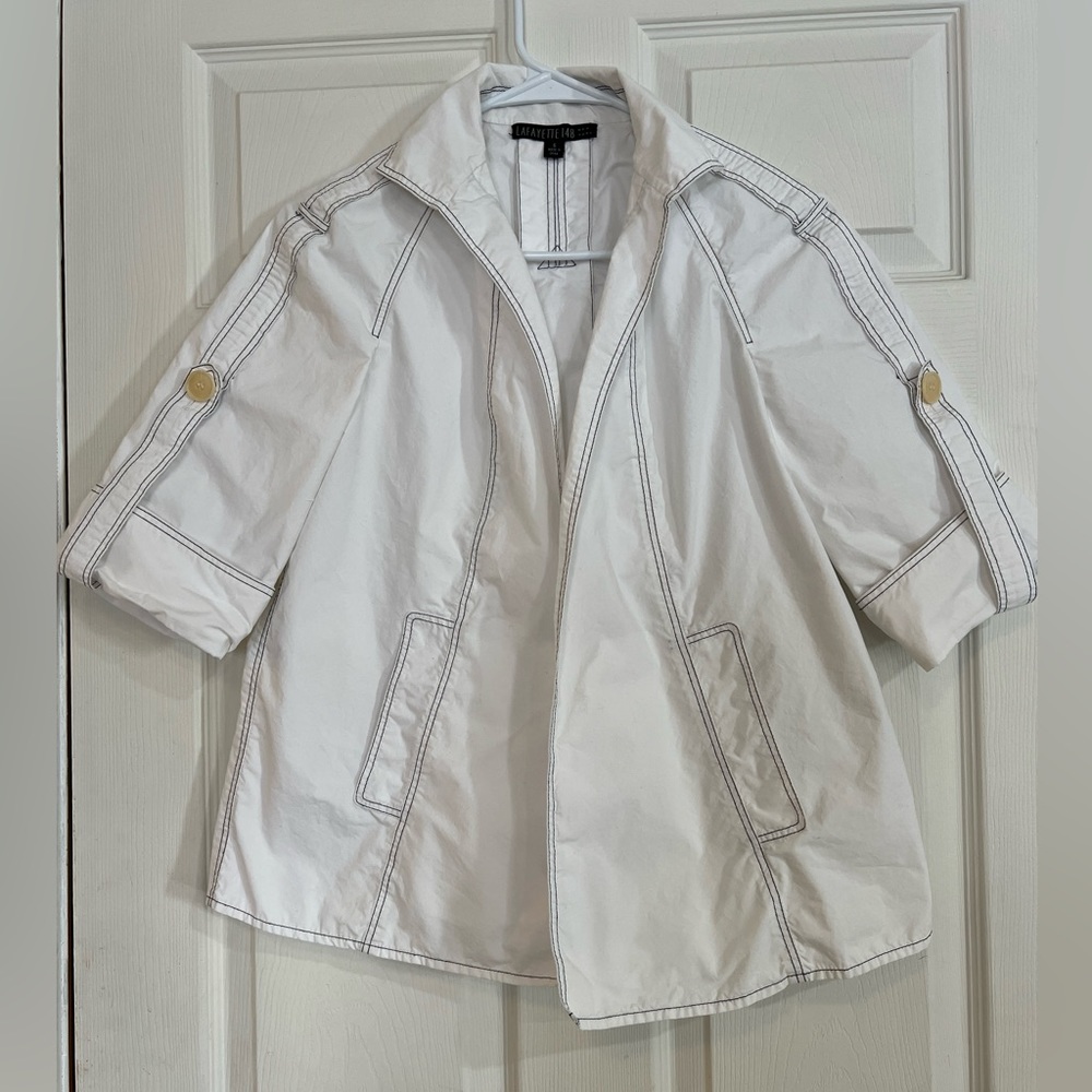 White Linen Blazer